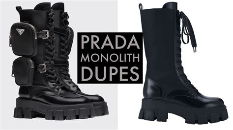 prada monolith dupes|prada knit boots dupe.